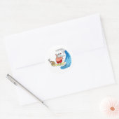 SaNtA en RuDoLf Ronde Sticker (Envelop)
