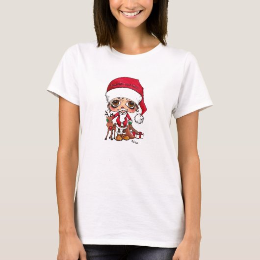 Santa en Rudolf T Shirt (Voorkant)
