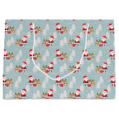 Santa en Rudolph Groot Cadeauzakje (Voorkant)