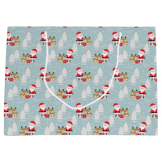 Santa en Rudolph Groot Cadeauzakje (Voorkant)