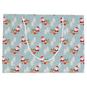 Santa en Rudolph Groot Cadeauzakje (Achterkant)