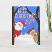 Santa en Rudolph is het nog Kerstmis? Feestdagen Kaart (Voorkant)