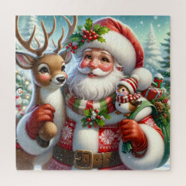 Santa en Rudolph Legpuzzel