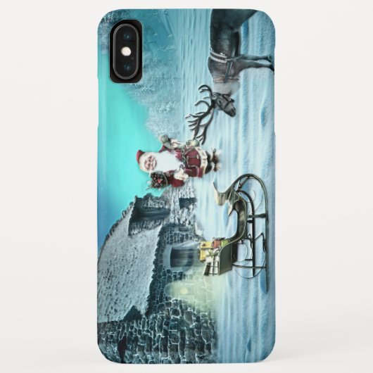 Santa en Rudolph met Sled Case-Mate iPhone Case (Achterkant)