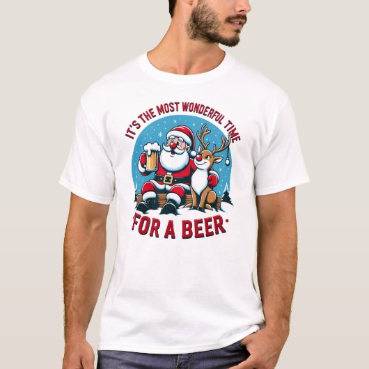 Santa en Rudolph T-shirt (Voorkant)