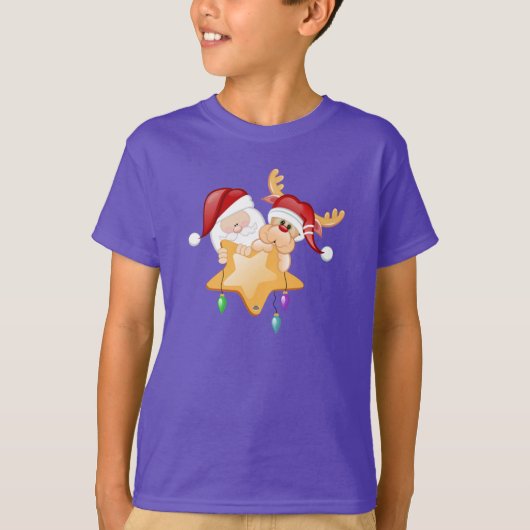 Santa en Rudy Star T-shirt (Voorkant)