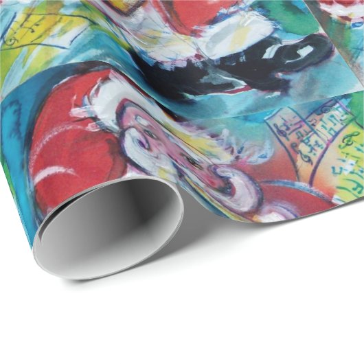 SANTA EN SAX, CHRISTMAS PARTIJ CADEAUPAPIER (Rol Hoek)