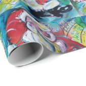 SANTA EN SAX, CHRISTMAS PARTIJ CADEAUPAPIER (Rol Hoek)