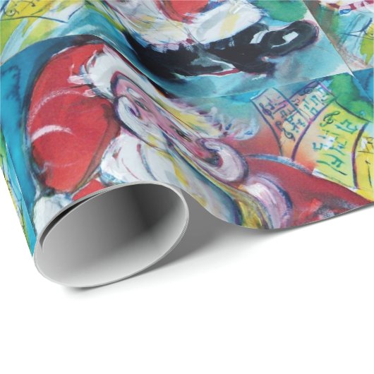 SANTA EN SAX, CHRISTMAS PARTIJ CADEAUPAPIER (Rol Hoek)