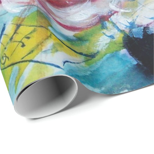 SANTA EN SAX, KERSTFEEST Night Blue Cadeaupapier (Rol Hoek)