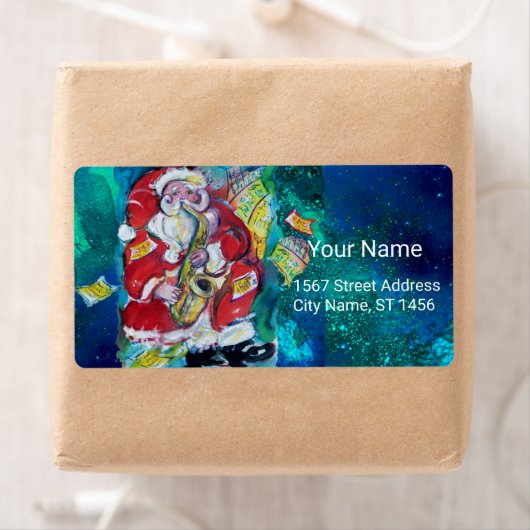 SANTA EN SAX, KERSTPARTY Blauw Etiket (Insitu)