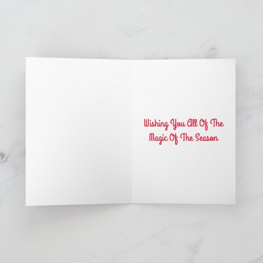 SANTA EN SCHNAUZER CUSTOM CHRISTMAS CARD KAART (Binnen)