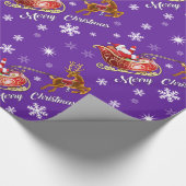 Santa- en Slaappapier. Glossy paars Cadeaupapier (Hoek)