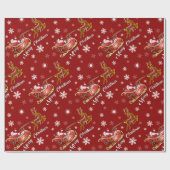 Santa- en Slaappapier. Reds Cadeaupapier (Vlak)