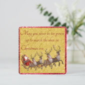 Santa- en Slaaprood- en Goudplatte Kaart (Staand voorkant)