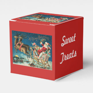 Santa en Sleigh Goodies Box Bedankdoosjes
