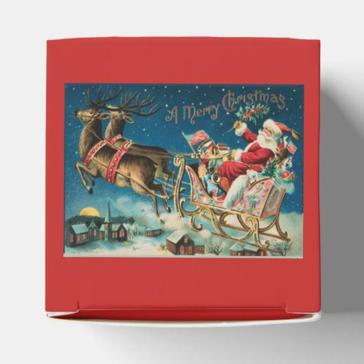 Santa en Sleigh Goodies Box Bedankdoosjes (Bovenkant)