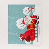 Santa en Sleigh Legpuzzel (Verticaal)
