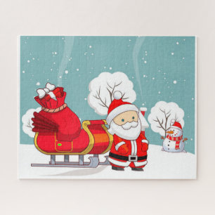 Santa en Sleigh Legpuzzel