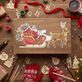 Santa en Sleigh rendieren Stickers