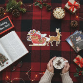 Santa en Sleigh rendieren Stickers