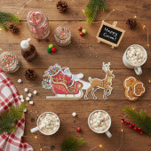 Santa en Sleigh rendieren Stickers