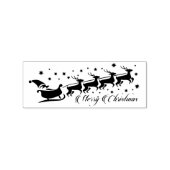 Santa en Sleigh Rubberstempel (Afrduk)