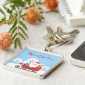 Santa en Sleigh Sleutelhanger (Zijkant)