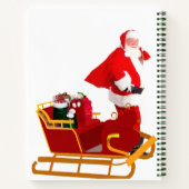 Santa en Sleigh Spiral Notitieboek (Achterkant)