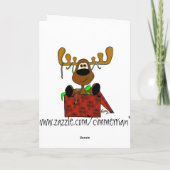 Santa en Smooshy Feestdagen Kaart (Achterkant)