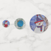 Santa- en Sneeuwtafel-Confetti Confetti (Voorkanten)