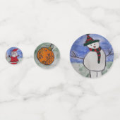 Santa- en Sneeuwtafel-Confetti Confetti (Achterkanten)