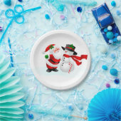 Santa- en Snowman 7-inch Bord (Feest)