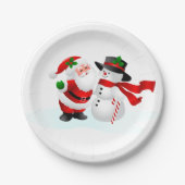 Santa- en Snowman 7-inch Bord (Voorkant)