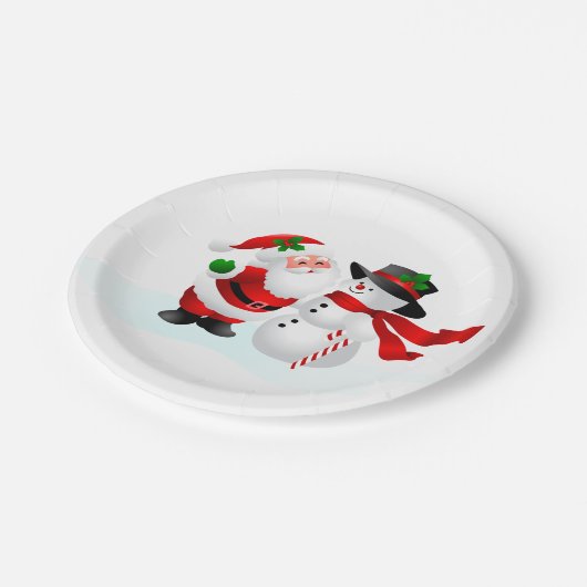 Santa- en Snowman 7-inch Bord (Gekanteld)