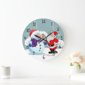 Santa en Snowman Grote Klok (Huis)