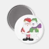 Santa en Snowman Magneet (Voorkant / Achterkant)
