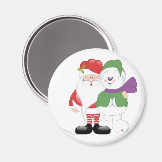 Santa en Snowman Magneet (Voorkant / Achterkant)