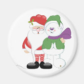 Santa en Snowman Magneet (Voorkant)