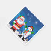 Santa en Snowman Servet (Hoek)
