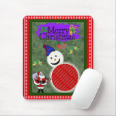 Santa en Snowman voegen je foto toe Muismat (Met muis)