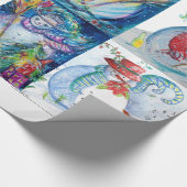 SANTA EN SNOWMEN CHRISTMAS PARTIJ CADEAUPAPIER (Hoek)