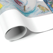 SANTA EN SNOWMEN CHRISTMAS PARTIJ CADEAUPAPIER (Rol Hoek)