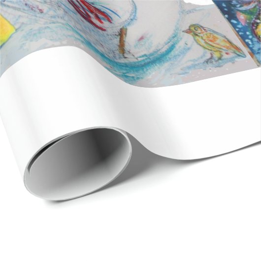 SANTA EN SNOWMEN CHRISTMAS PARTIJ CADEAUPAPIER (Rol Hoek)