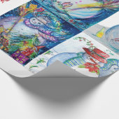 SANTA EN SNOWMEN CHRISTMAS PARTIJ CADEAUPAPIER (Hoek)