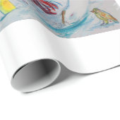 SANTA EN SNOWMEN CHRISTMAS PARTIJ CADEAUPAPIER (Rol Hoek)