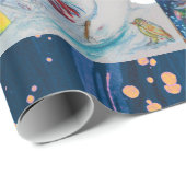 SANTA EN SNOWMEN CHRISTMAS PARTIJ CADEAUPAPIER (Rol Hoek)