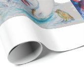 SANTA EN SNOWMEN CHRISTMAS PARTIJ CADEAUPAPIER (Rol Hoek)