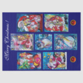 SANTA EN SNOWMEN CHRISTMAS PARTIJ TISSUEPAPIER (Voorkant)