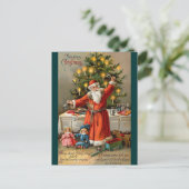 Santa en Speelgoed briefkaart (Staand voorkant)